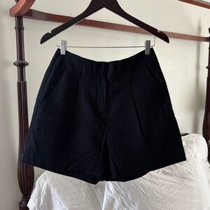Banana Republic Black Linen High Waisted Shorts